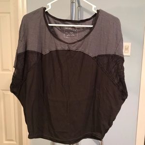 Free People Oversized Gray T-shirt